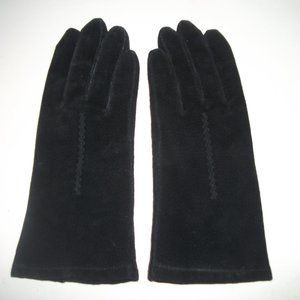 Ladies vintage suede gloves by Fowres